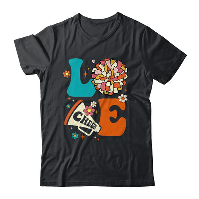 Love Cheer Groovy Cheerleader Cheerleading Women Girls Shirt & Tank Top | teecentury