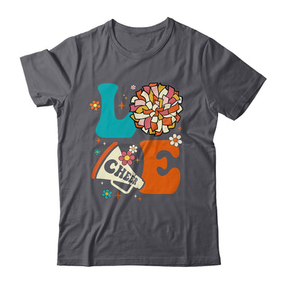 Love Cheer Groovy Cheerleader Cheerleading Women Girls Shirt & Tank Top | teecentury