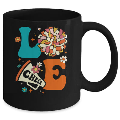 Love Cheer Groovy Cheerleader Cheerleading Women Girls Mug | teecentury