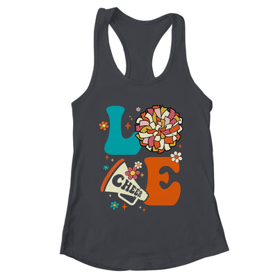 Love Cheer Groovy Cheerleader Cheerleading Women Girls Shirt & Tank Top | teecentury
