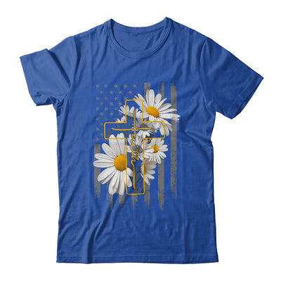 Love Faith Daisy Flowers Cross Flag Christian For Women Shirt & Hoodie | teecentury