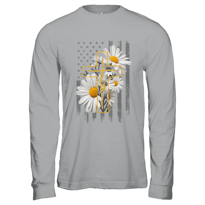 Love Faith Daisy Flowers Cross Flag Christian For Women Shirt & Hoodie | teecentury