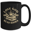 Love God Drink Coffee Read Books Lovers Vintage Christian Mug | teecentury