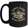Love God Drink Coffee Read Books Lovers Vintage Christian Mug | teecentury