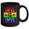 Love Is Love LGBT Gay Lesbian Pride LGBTQ Rainbow Color Mug | teecentury