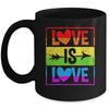 Love Is Love LGBT Gay Lesbian Pride LGBTQ Rainbow Color Mug | teecentury