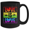 Love Is Love LGBT Gay Lesbian Pride LGBTQ Rainbow Color Mug | teecentury