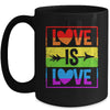 Love Is Love LGBT Gay Lesbian Pride LGBTQ Rainbow Color Mug | teecentury