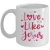 Love Like Jesus Coquette Heart Valentine Day Christian Mug | teecentury
