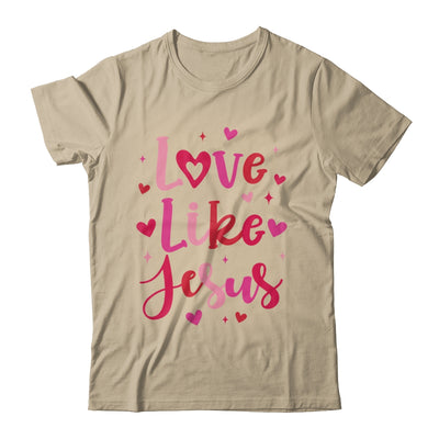 Love Like Jesus Coquette Heart Valentine Day Christian Shirt & Sweatshirt | teecentury