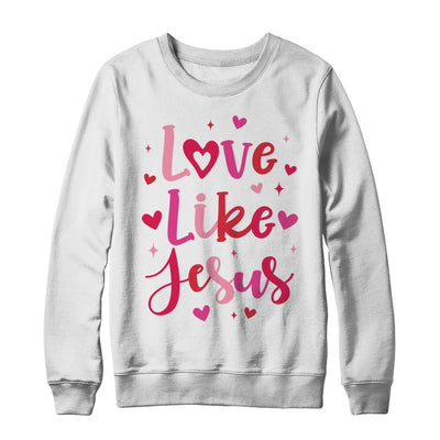 Love Like Jesus Coquette Heart Valentine Day Christian Shirt & Sweatshirt | teecentury