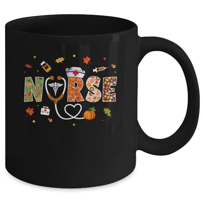Love Nurse Life Pumpkin Fall Autumn Thanksgiving Nursing Mug | teecentury