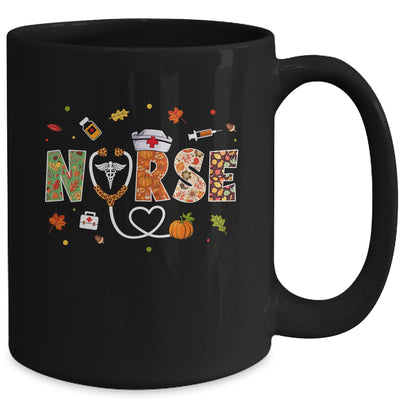 Love Nurse Life Pumpkin Fall Autumn Thanksgiving Nursing Mug | teecentury
