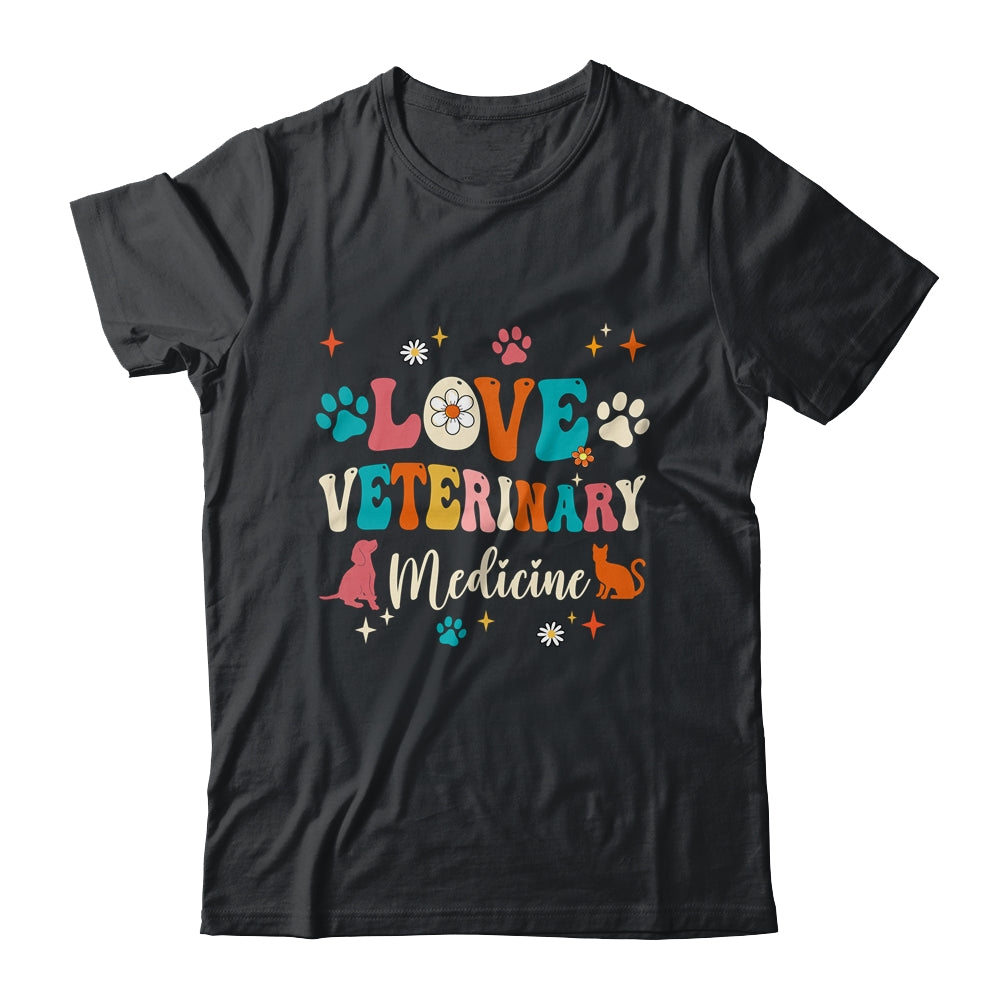 Love Veterinary Medicine Vet Tech For Women Girls Groovy Shirt & Tank Top | teecentury