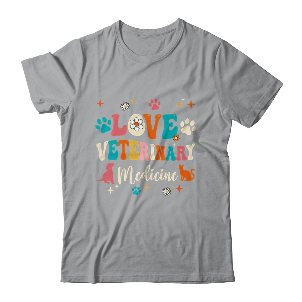 Love Veterinary Medicine Vet Tech For Women Girls Groovy Shirt & Tank Top | teecentury