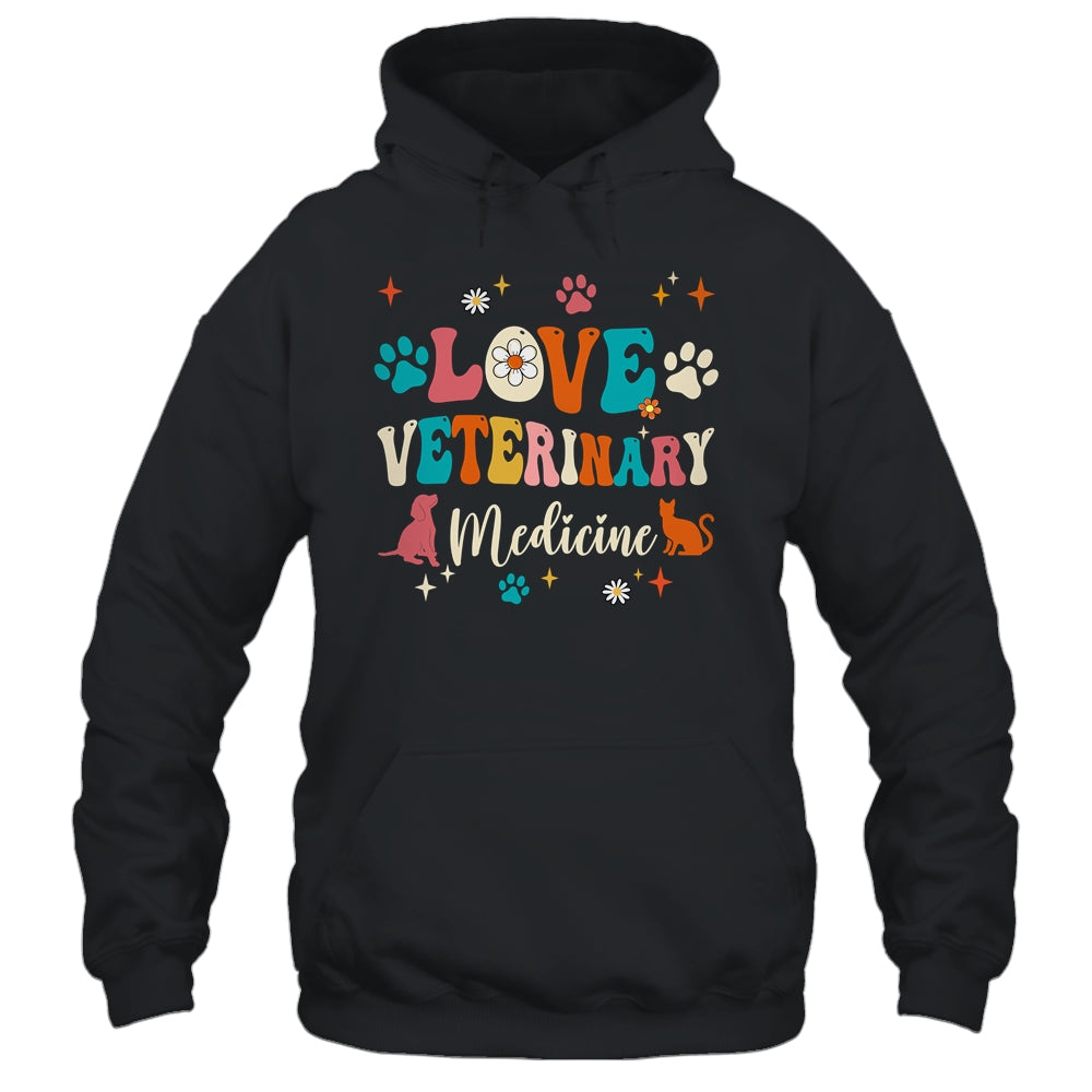 Love Veterinary Medicine Vet Tech For Women Girls Groovy Shirt & Tank Top | teecentury