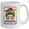 Love Wins Messy Bun Rainbow LGBT Gay Lesbian Trans Pride Mug | teecentury