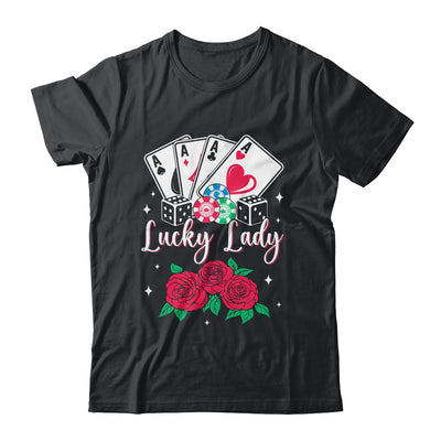 Lucky Lady Poker Player Gambling Casino Gambler Design Women Shirt & Tank Top | teecentury