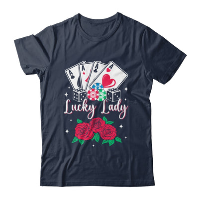Lucky Lady Poker Player Gambling Casino Gambler Design Women Shirt & Tank Top | teecentury