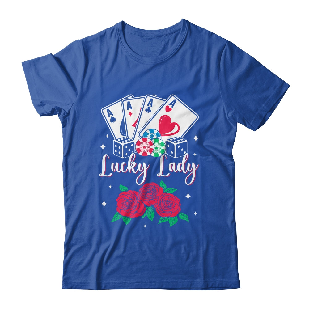 Lucky Lady Poker Player Gambling Casino Gambler Design Women Shirt & Tank Top | teecentury