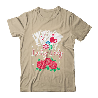 Lucky Lady Poker Player Gambling Casino Gambler Design Women Shirt & Tank Top | teecentury