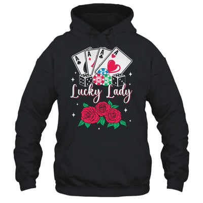 Lucky Lady Poker Player Gambling Casino Gambler Design Women Shirt & Tank Top | teecentury