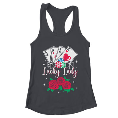 Lucky Lady Poker Player Gambling Casino Gambler Design Women Shirt & Tank Top | teecentury