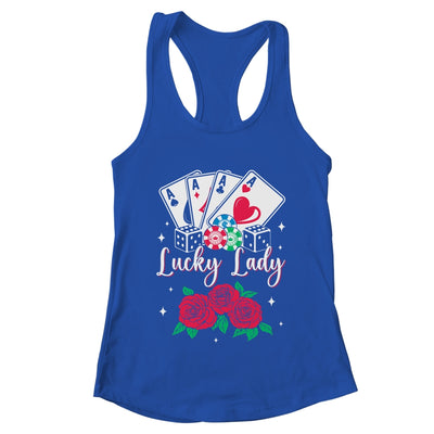 Lucky Lady Poker Player Gambling Casino Gambler Design Women Shirt & Tank Top | teecentury