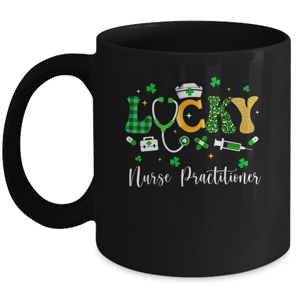 Lucky Nurse Practitioner St Patrick's Day Shamrock Outfits Mug | teecentury