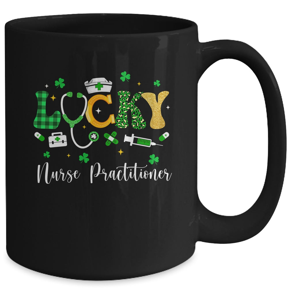Lucky Nurse Practitioner St Patrick's Day Shamrock Outfits Mug | teecentury