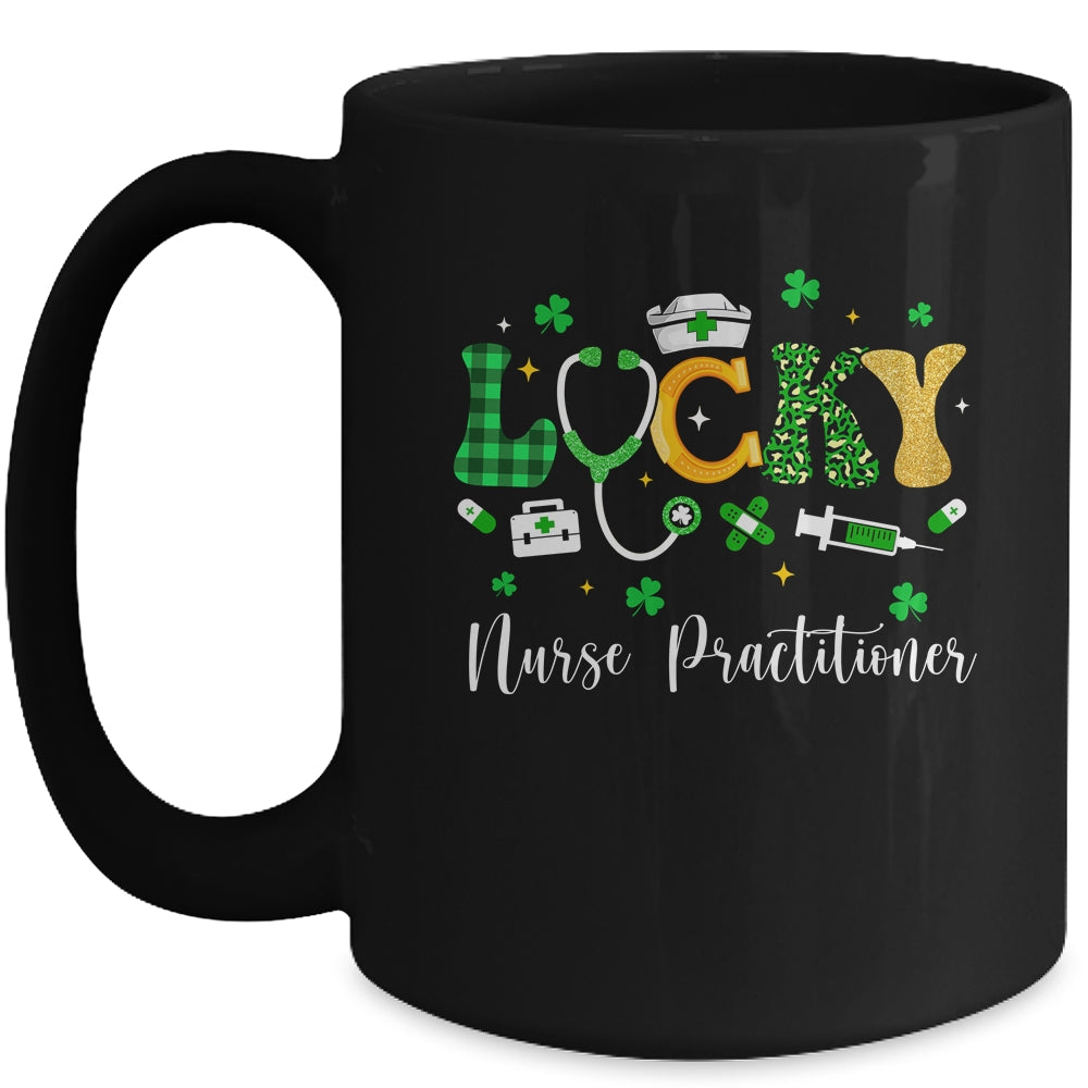 Lucky Nurse Practitioner St Patrick's Day Shamrock Outfits Mug | teecentury