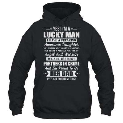 Lucky Proud Dad Awesome Daughter For Fathers Day Birthday Shirt & Tank Top | teecentury