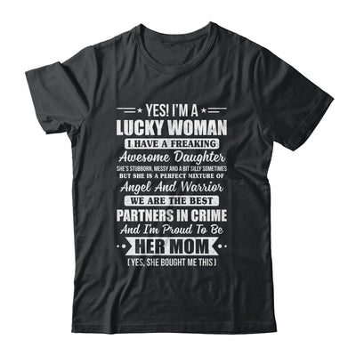 Lucky Proud Mom Awesome Daughter For Mothers Day Birthday Shirt & Tank Top | teecentury