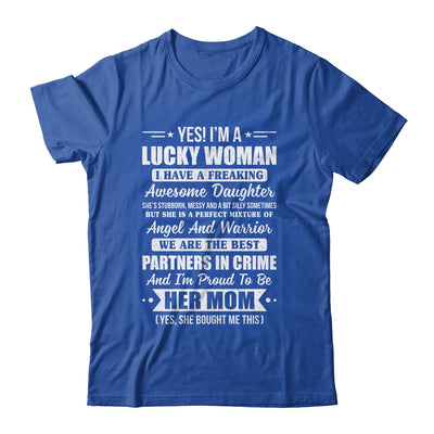 Lucky Proud Mom Awesome Daughter For Mothers Day Birthday Shirt & Tank Top | teecentury