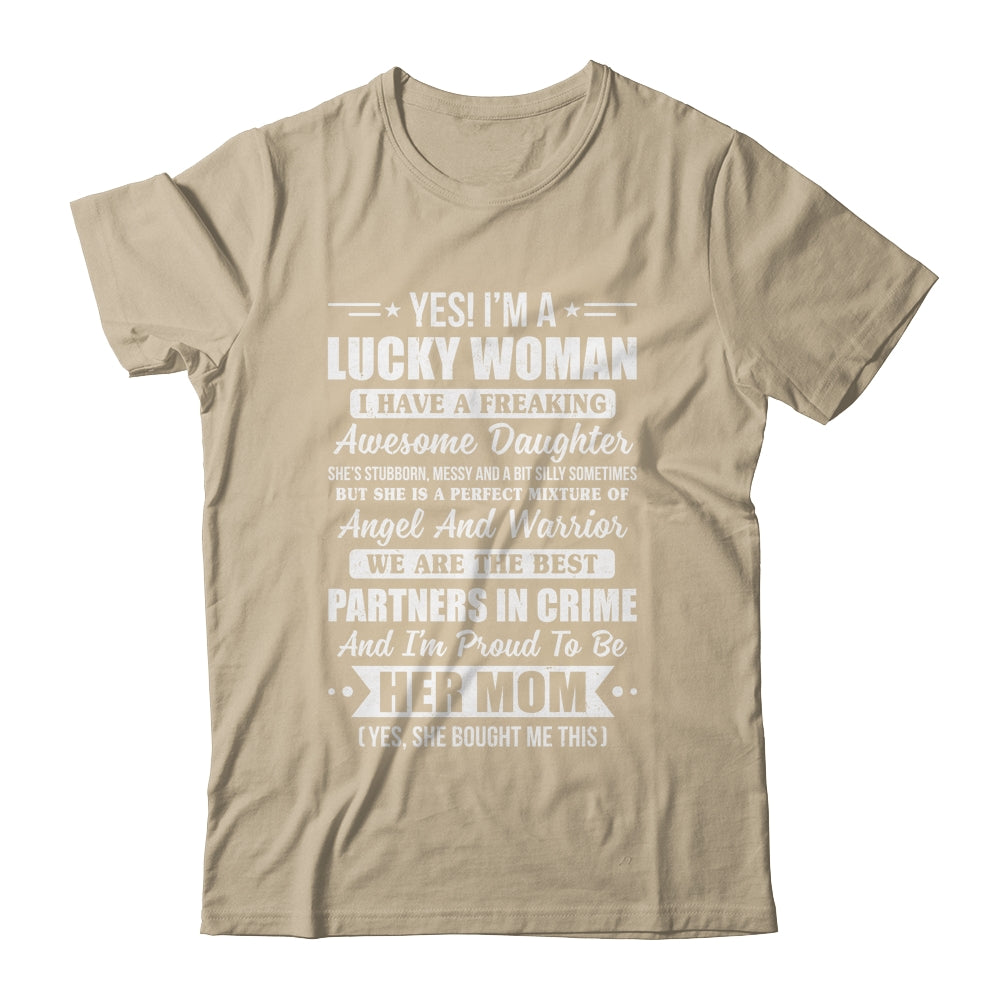 Lucky Proud Mom Awesome Daughter For Mothers Day Birthday Shirt & Tank Top | teecentury
