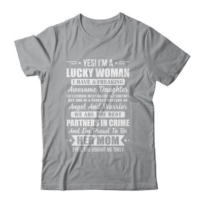 Lucky Proud Mom Awesome Daughter For Mothers Day Birthday Shirt & Tank Top | teecentury