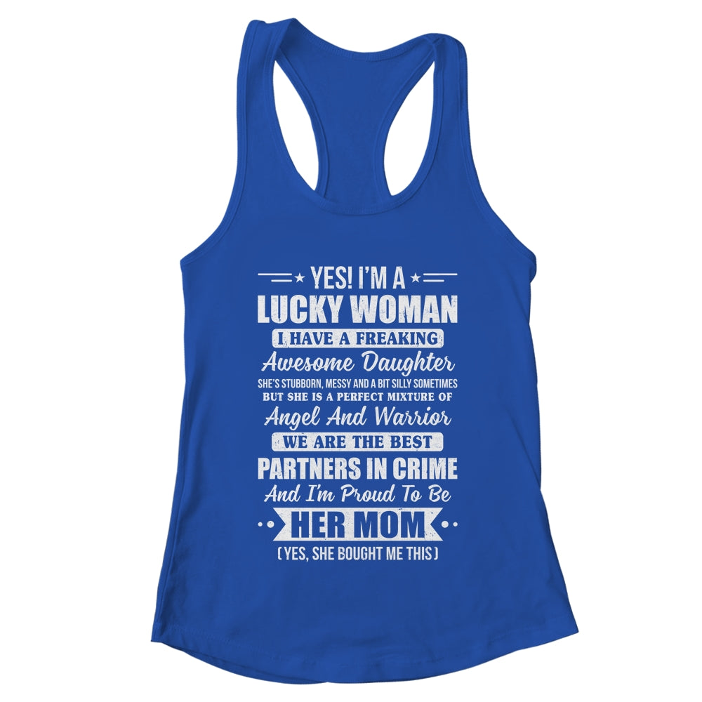 Lucky Proud Mom Awesome Daughter For Mothers Day Birthday Shirt & Tank Top | teecentury