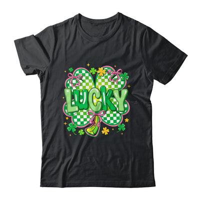 Lucky St Patrick's Day Preppy Coquette Lucky Irish Shamrock Shirt & Hoodie | teecentury