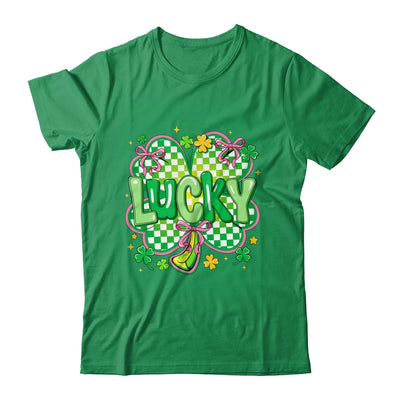 Lucky St Patrick's Day Preppy Coquette Lucky Irish Shamrock Shirt & Hoodie | teecentury