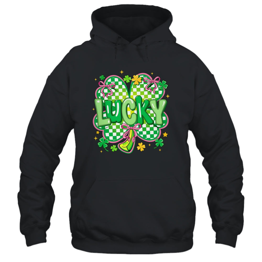 Lucky St Patrick's Day Preppy Coquette Lucky Irish Shamrock Shirt & Hoodie | teecentury
