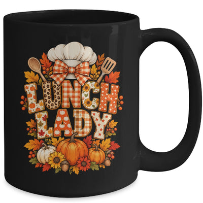 Lunch Lady Fall Thanksgiving Pumpkins Thankful Coquette Mug | teecentury