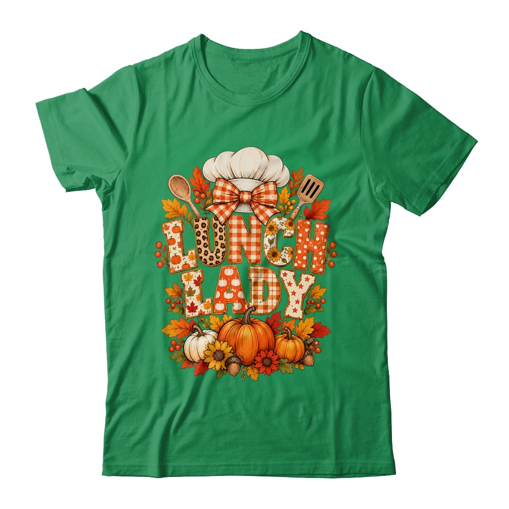 Lunch Lady Fall Thanksgiving Pumpkins Thankful Coquette Shirt & Sweatshirt | teecentury