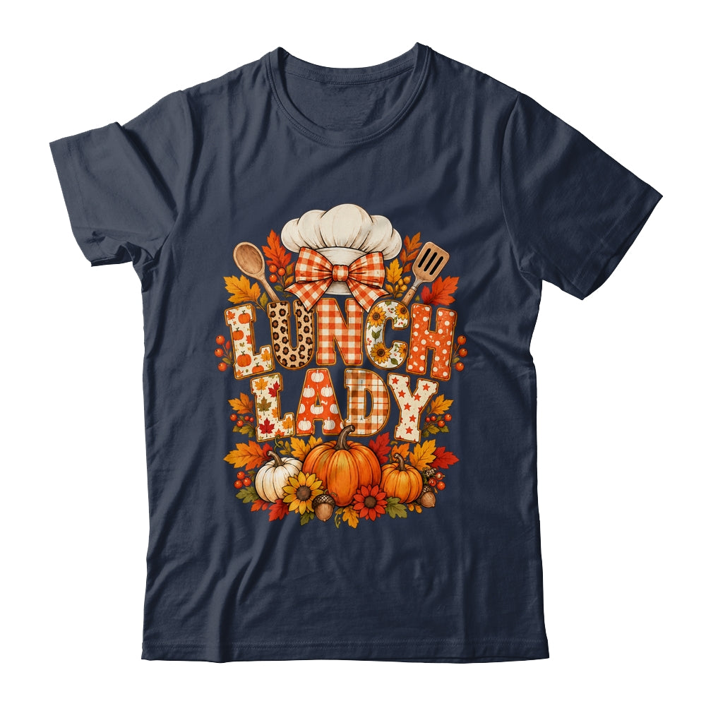 Lunch Lady Fall Thanksgiving Pumpkins Thankful Coquette Shirt & Sweatshirt | teecentury