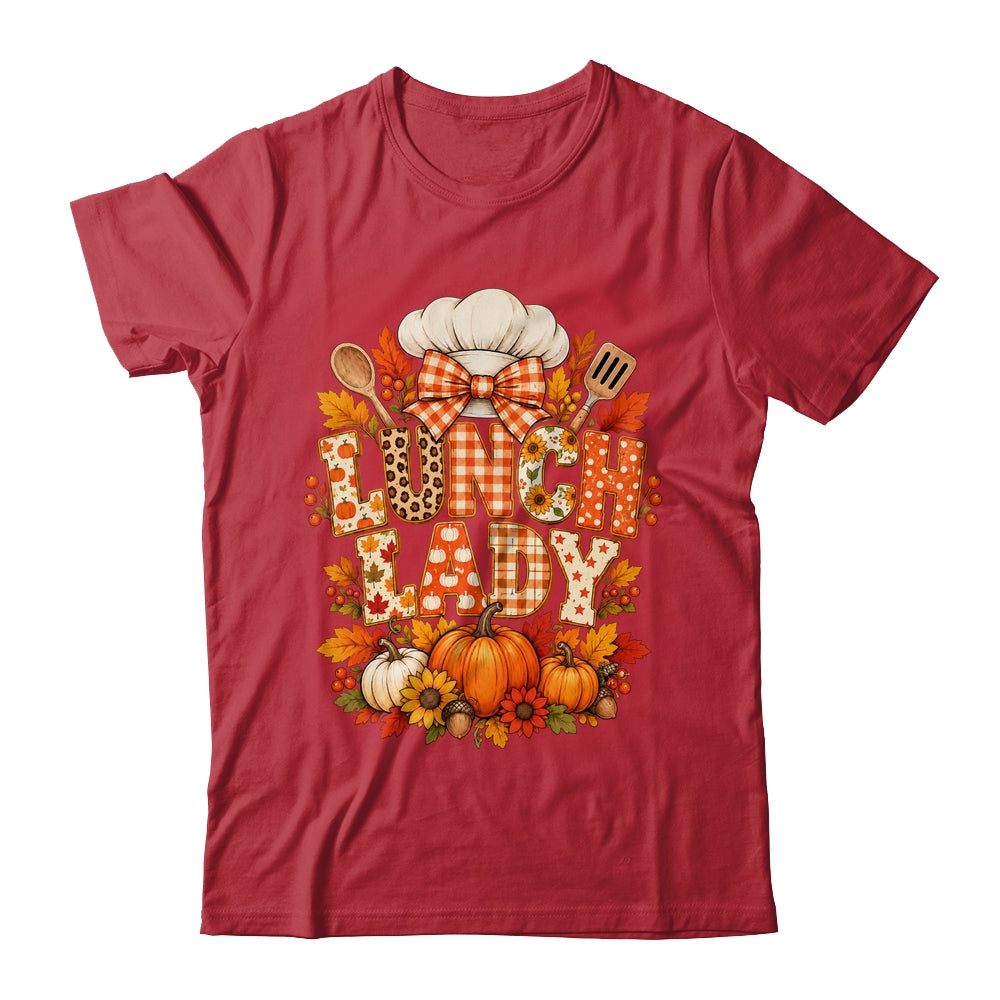 Lunch Lady Fall Thanksgiving Pumpkins Thankful Coquette Shirt & Sweatshirt | teecentury