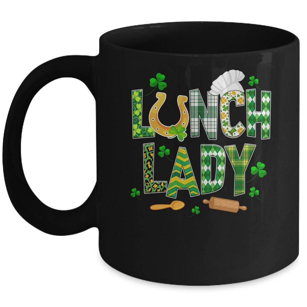 Lunch Lady Happy St Patrick's Day Cafeteria Worker Mug | teecentury