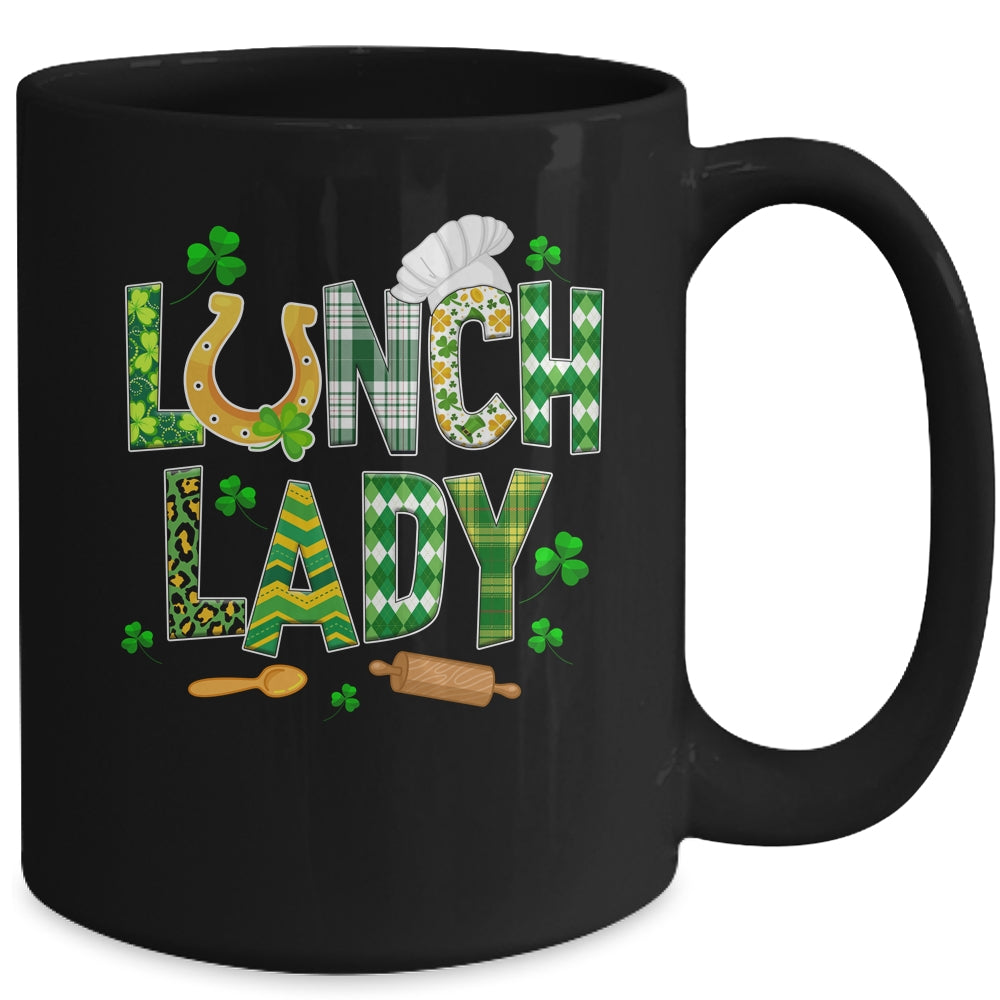 Lunch Lady Happy St Patrick's Day Cafeteria Worker Mug | teecentury