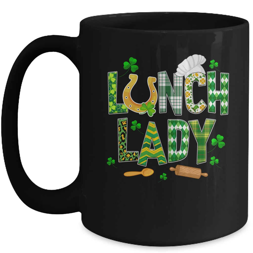 Lunch Lady Happy St Patrick's Day Cafeteria Worker Mug | teecentury