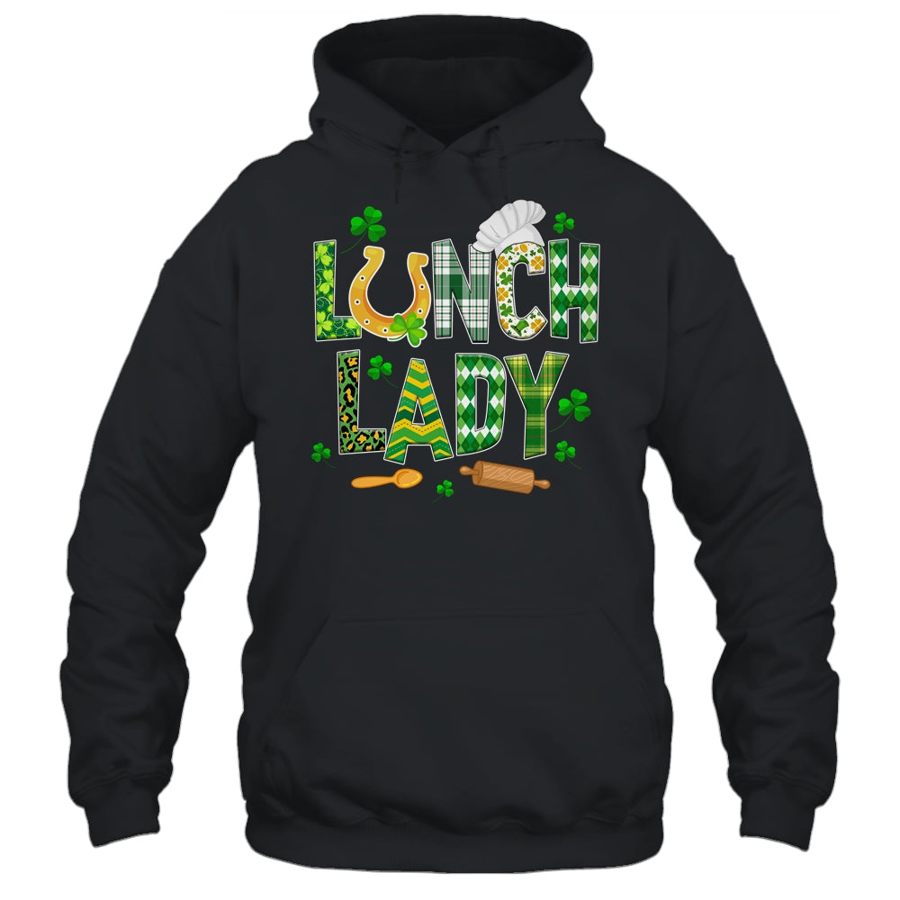 Lunch Lady Happy St Patrick's Day Cafeteria Worker Shirt & Hoodie | teecentury