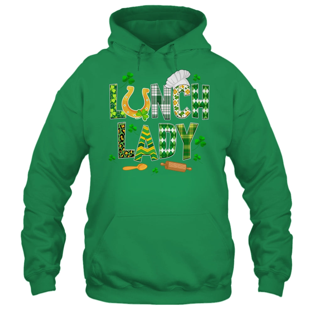 Lunch Lady Happy St Patrick's Day Cafeteria Worker Shirt & Hoodie | teecentury