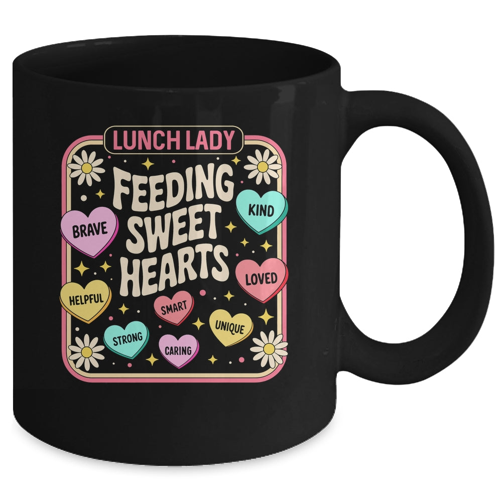 Lunch Lady Valentines Day Retro Cute Cafeteria Sweethearts Mug | teecentury